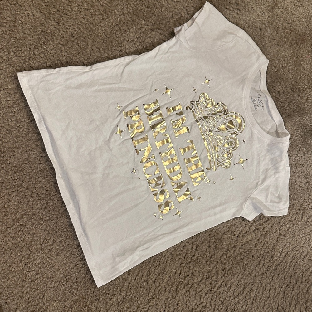 The Children's Place White and Gold Crown T-Shirt